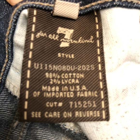 7 for All Mankind Dojo Flare Blue Jeans size 26 - Picture 4 of 9